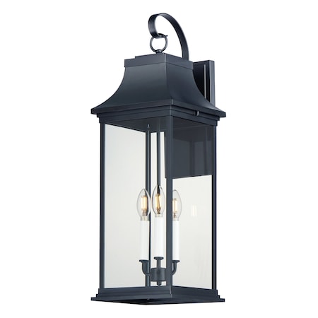 Maxim Lighting Vicksburg 3-Light Outdoor Wall Sconce, Black 30026CLBK